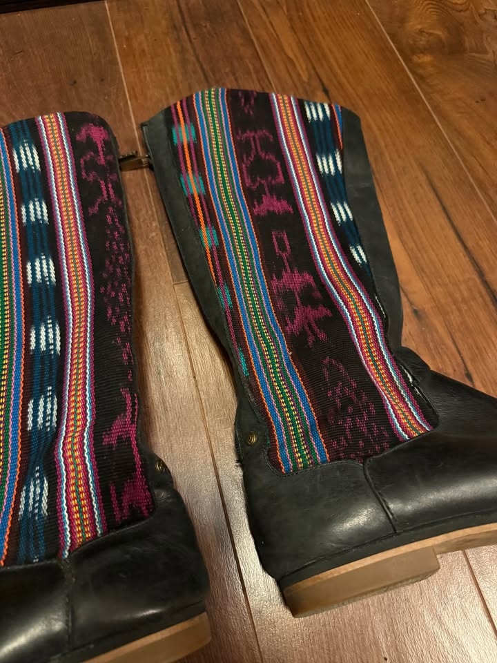 Reef Tall Leather Vintage Canvas Boots Size 9 - photo 3