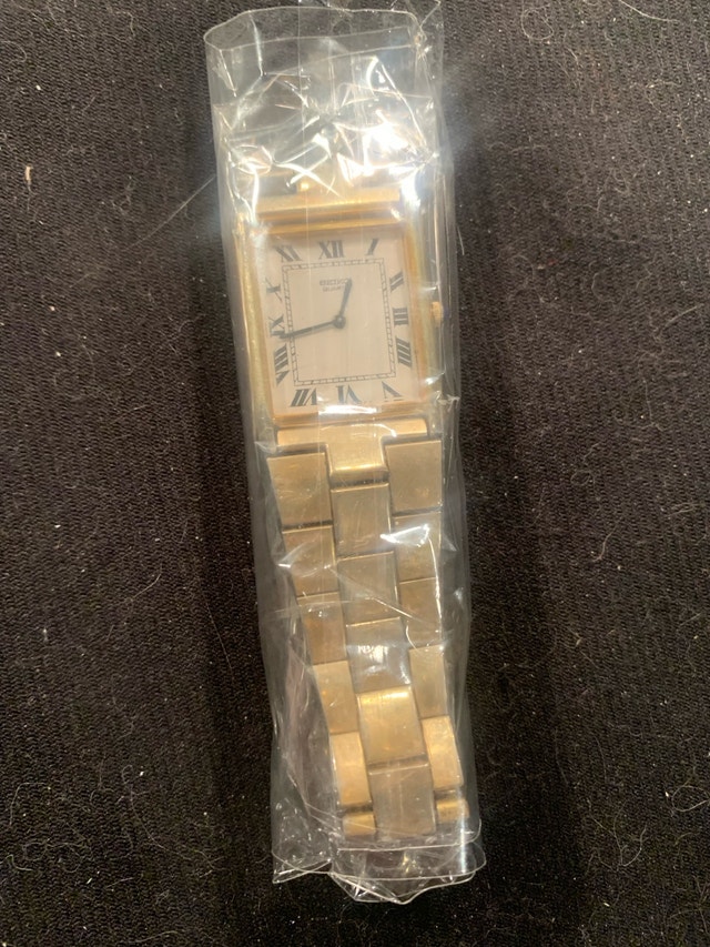 Rare SEIKO gold plate clean white face and crystal - photo 2