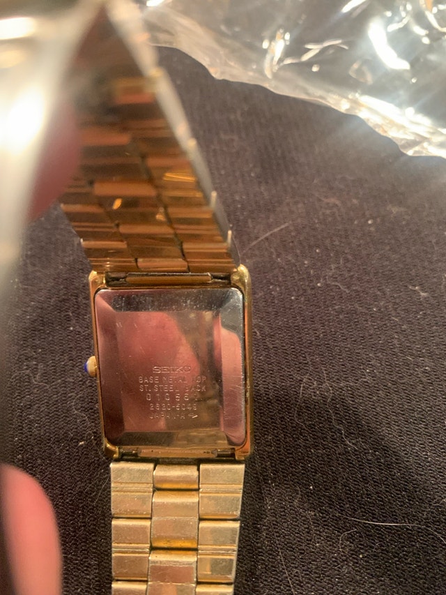 Rare SEIKO gold plate clean white face and crystal - photo 5