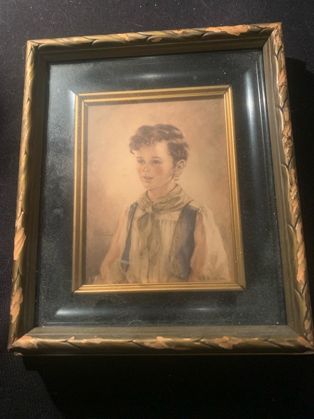 Beautiful set of Dutch paintings from 1942 framed