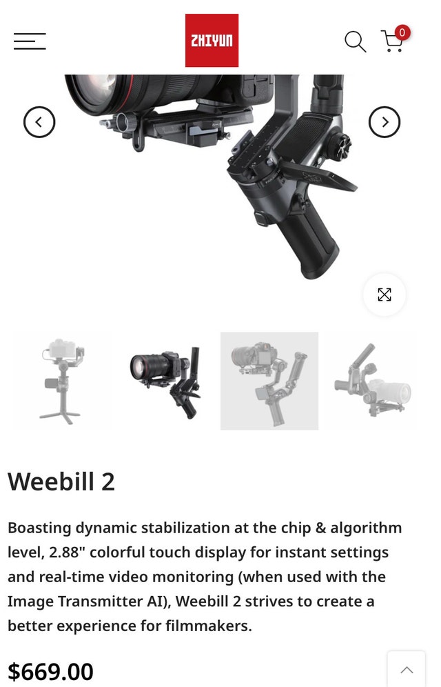 Pro Gimbal Zhiyun Weebill 2 - photo 2