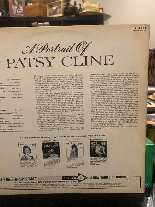 Patsy Cline Vinyl Record - photo 2