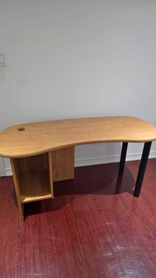 Wooden Computer Table with cable hole