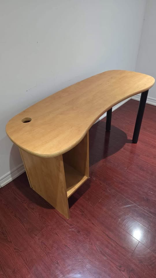 Wooden Computer Table with cable hole - photo 2