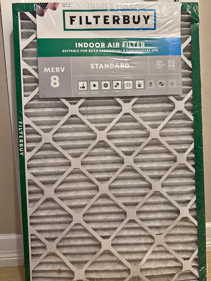Filterbuy 20x32x1 Air Filter MERV 8 Dust Defense (3-Pack), Pleat