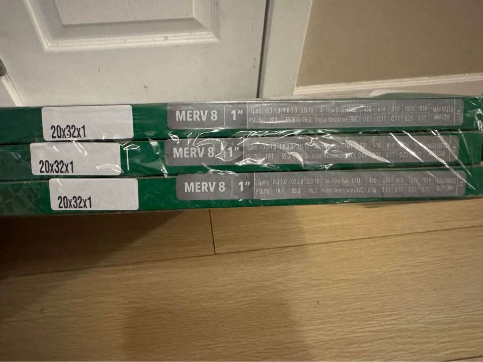 Filterbuy 20x32x1 Air Filter MERV 8 Dust Defense (3-Pack), Pleat - photo 3