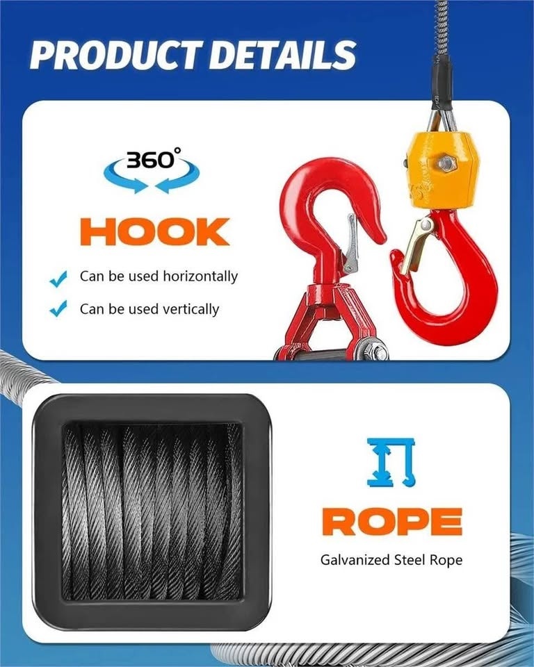 3 in 1 Electric Hoist Winch 1,100lb Wireless - photo 4