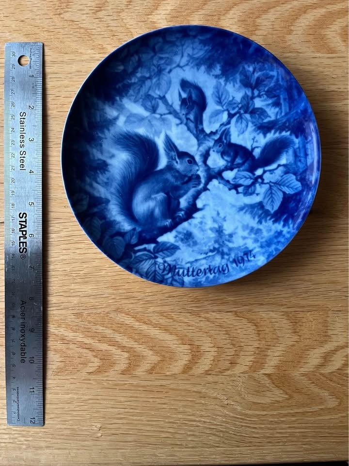 Berlin Design Blue Mother‘s Day Plates 1971 - 1980 - sold as a s - photo 4