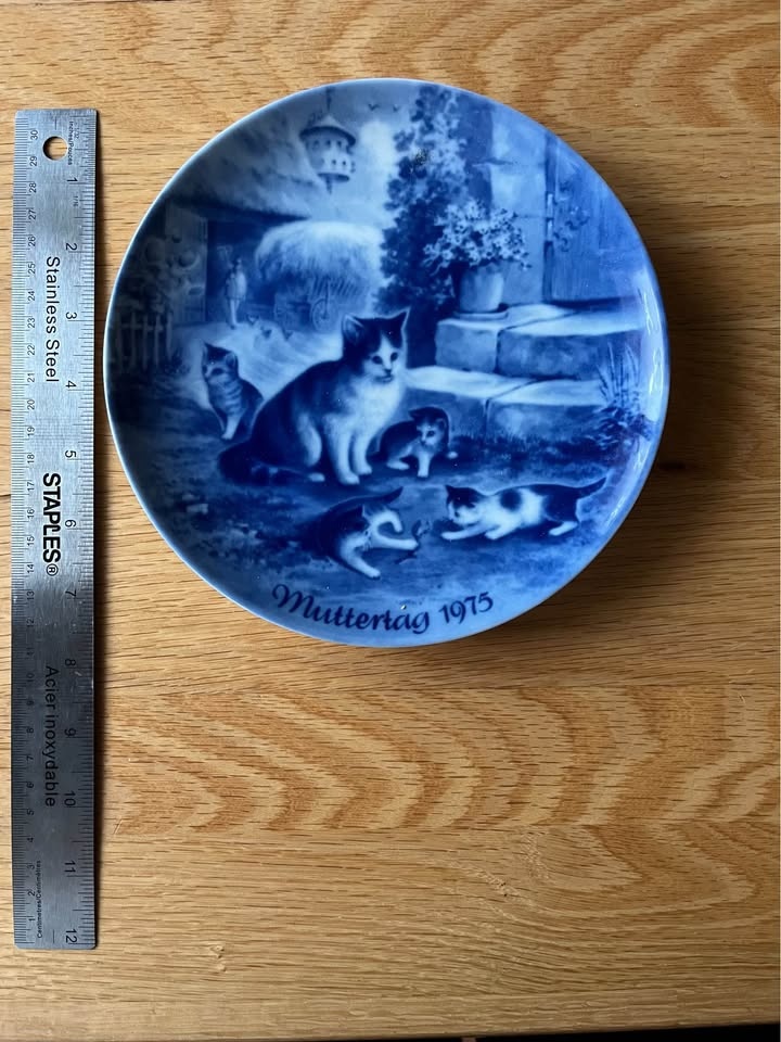 Berlin Design Blue Mother‘s Day Plates 1971 - 1980 - sold as a s - photo 5