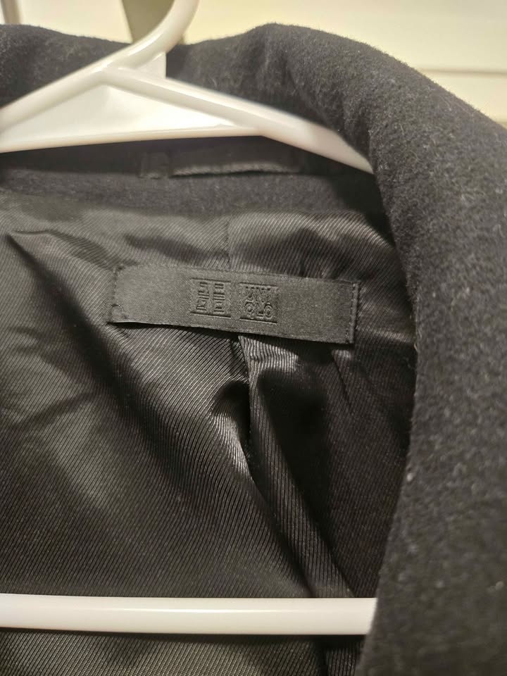 UNIQLO NAVY BLUE BALMACAAN COAT MENS XS - photo 2