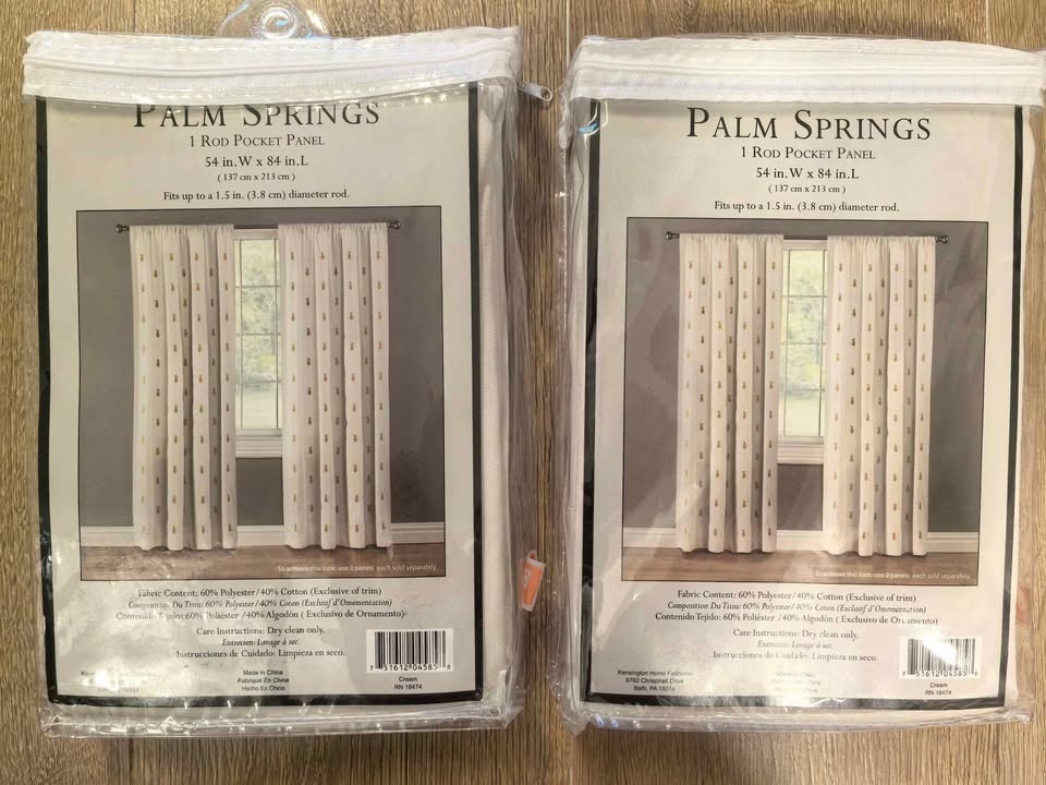 Drapery tension rod & rod pocket panels - photo 4