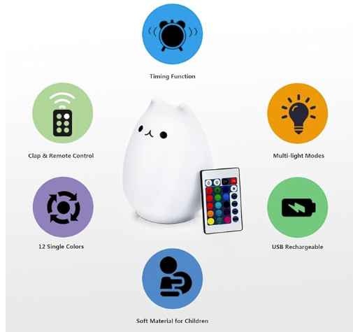Remote control night light (adjustable color) - photo 3