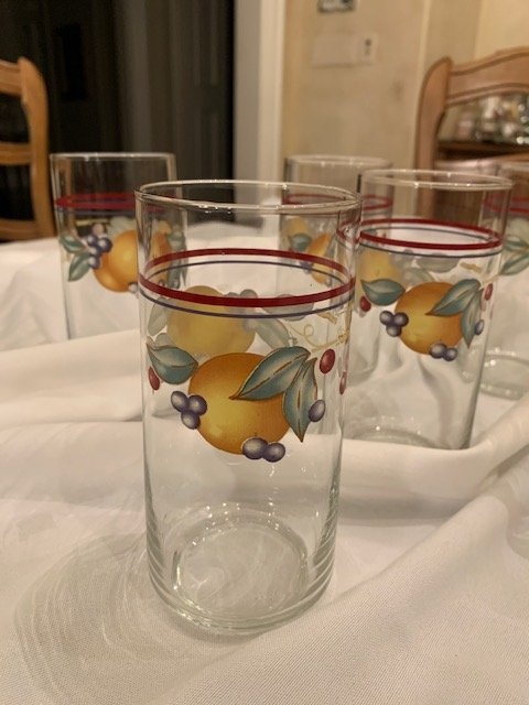 Glasses Corelle (6) Vintage “Abundance Fruit Pattern 1990's - photo 2