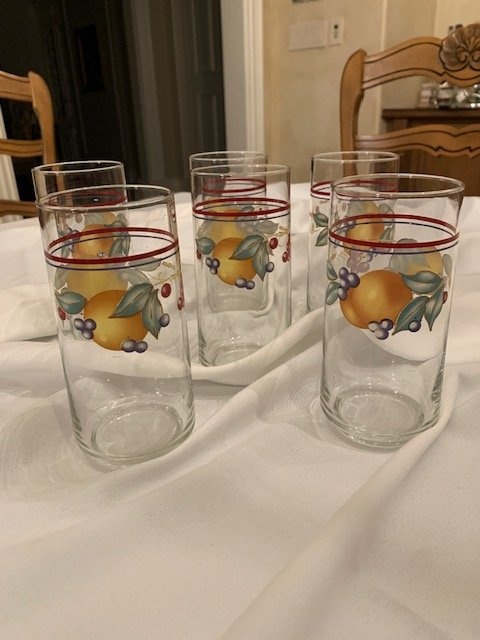 Glasses Corelle (6) Vintage “Abundance Fruit Pattern 1990's - photo 3