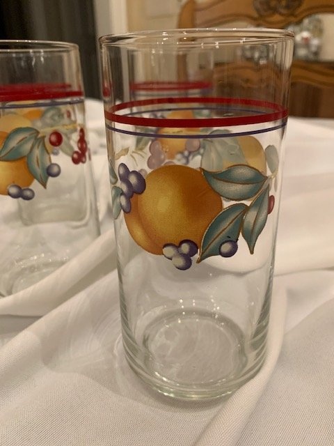 Glasses Corelle (6) Vintage “Abundance Fruit Pattern 1990's - photo 4
