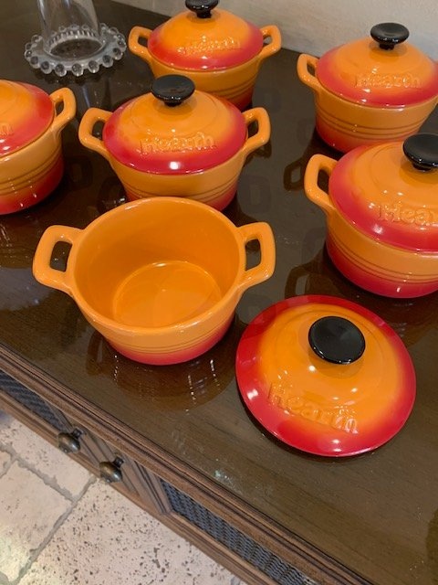 Mini Dutchoven Mini Cocotte Vintage Hearth Stoneware RARE 10 Pie - photo 3