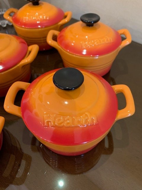 Mini Dutchoven Mini Cocotte Vintage Hearth Stoneware RARE 10 Pie - photo 5