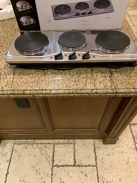 Burner Portable Triple Hot Plate /Burner 1800 Watts BNIB