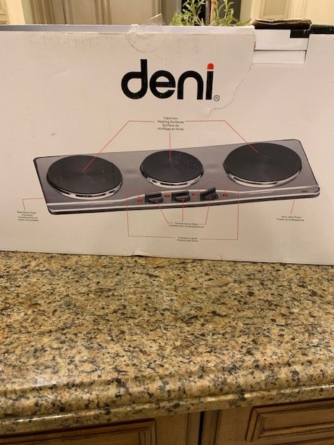 Burner Portable Triple Hot Plate /Burner 1800 Watts BNIB - photo 2
