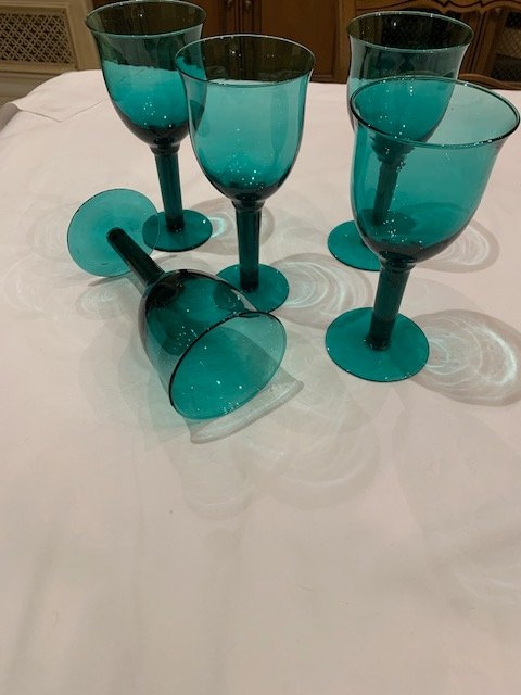 Glasses Vintage Teal (5) Goblets - photo 2