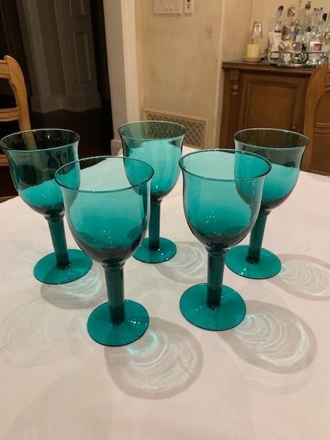 Glasses Vintage Teal (5) Goblets - photo 3