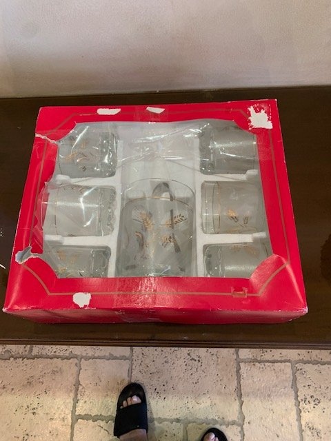Glasses Vintage ( 6 ) & Ice Bucket Mid Century BNIB - photo 2