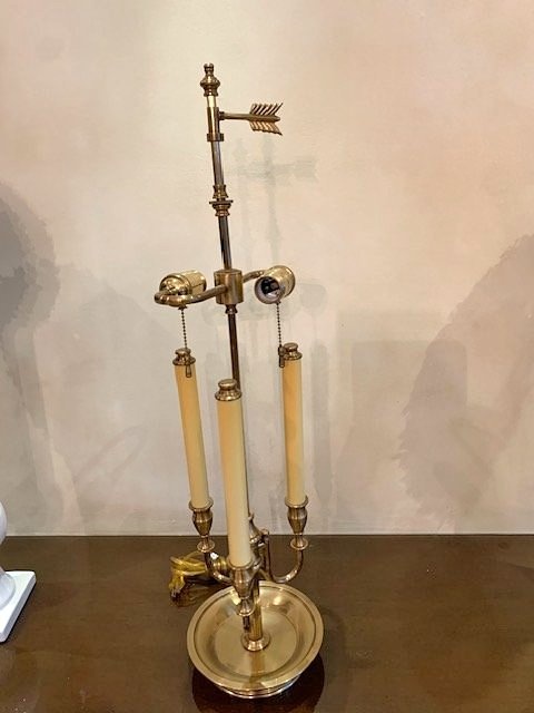 Table Lamp Brass Bouillotte Vintage STIFFEL