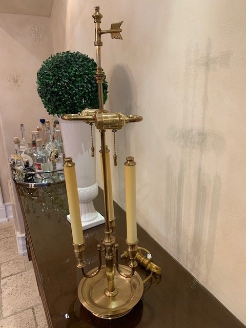 Table Lamp Brass Bouillotte Vintage STIFFEL - photo 4