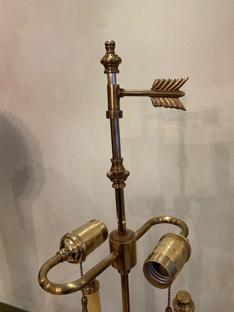 Table Lamp Brass Bouillotte Vintage STIFFEL - photo 5