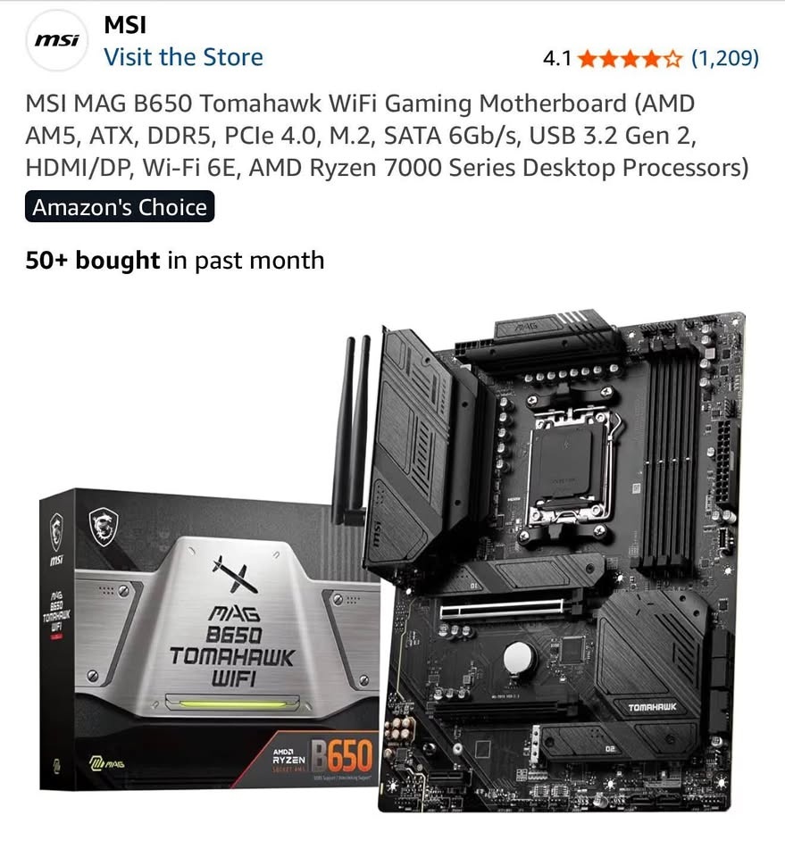 BUNDLE DEAL!! Msi B650 Tomahawk & AMD 9 7900 CPU