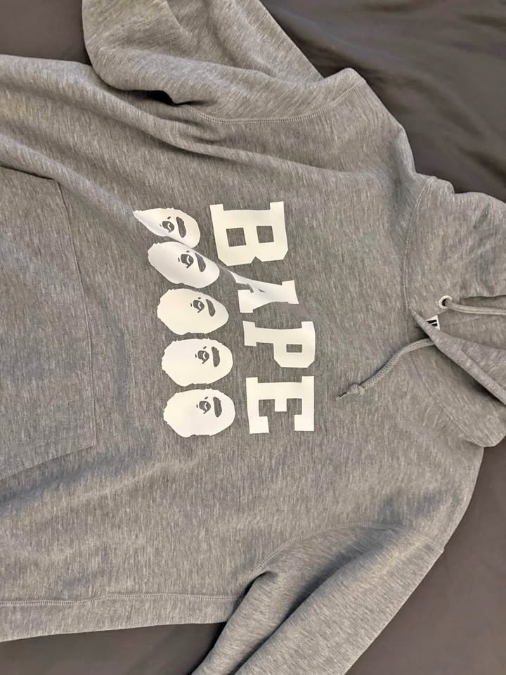 BAPE 2XL Hoodie Grey