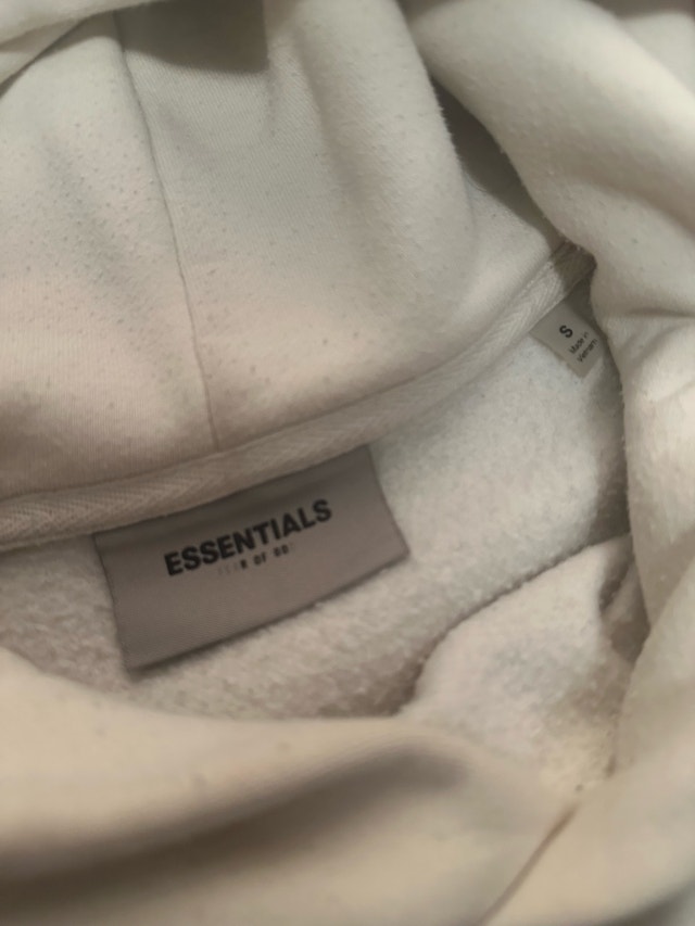 Authentic Fear of God ESSENTIALS Hoodie – Size S – Cream - photo 3