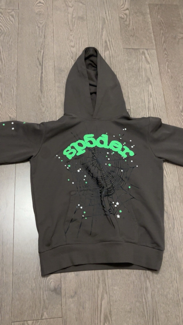 Sp5der Black Slime Green Web Hoodie - Lightly Used , Trades Too - photo 2