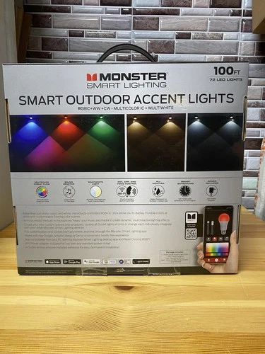 Monster Smart Outdoor Lights 100ft 72 LED RGB+IC+WW - photo 3