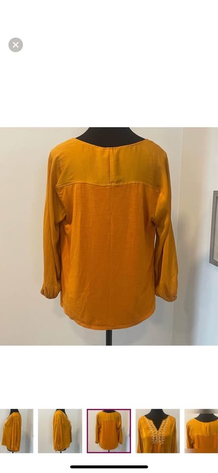 Never Worn! Anthropologie Dolan Embroidered Blouse Size Small - photo 4
