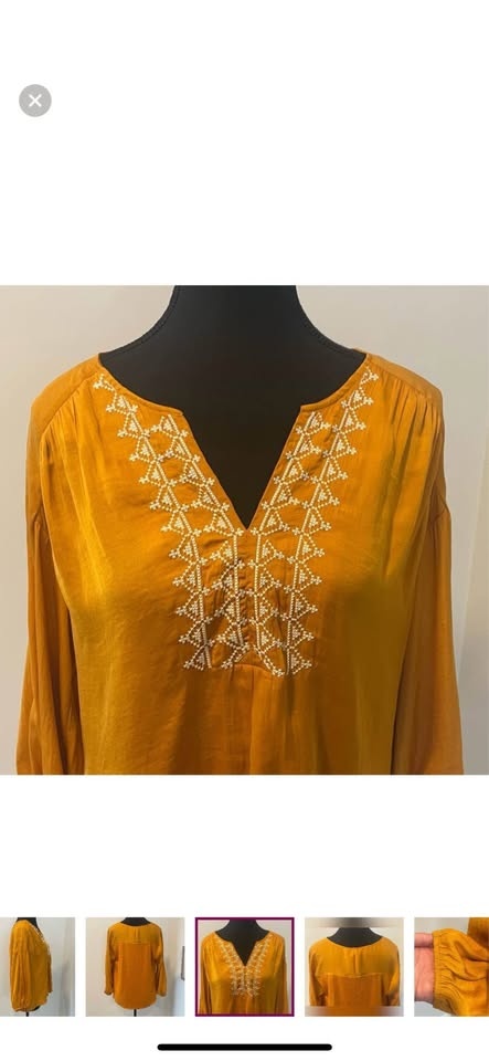 Never Worn! Anthropologie Dolan Embroidered Blouse Size Small - photo 5