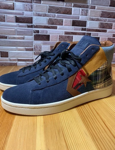 Size 10 - Converse Stussy x Pro Leather FS Mid Navy Patchwork