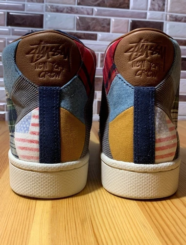 Size 10 - Converse Stussy x Pro Leather FS Mid Navy Patchwork - photo 5