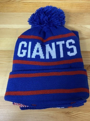 NEW YORK GIANTS Hat & Scarf Set