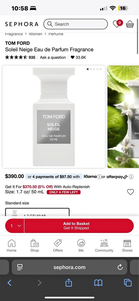 Tom Ford Soliel Neige