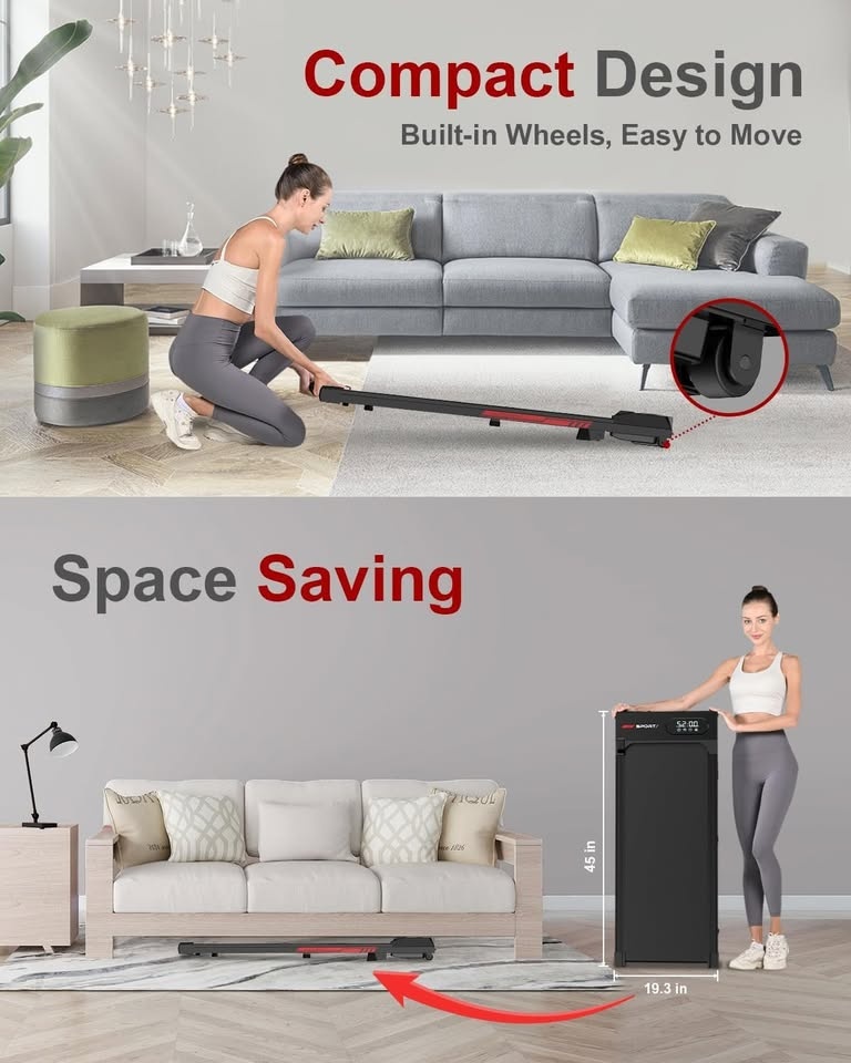 Walking Pad Treadmill - Folding Under Desk with Remote Control - photo 4