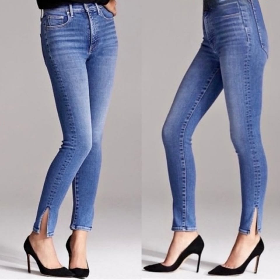 Aritzia Denim Forum Lola Split Hem Skinny – Medium Blue Size 26