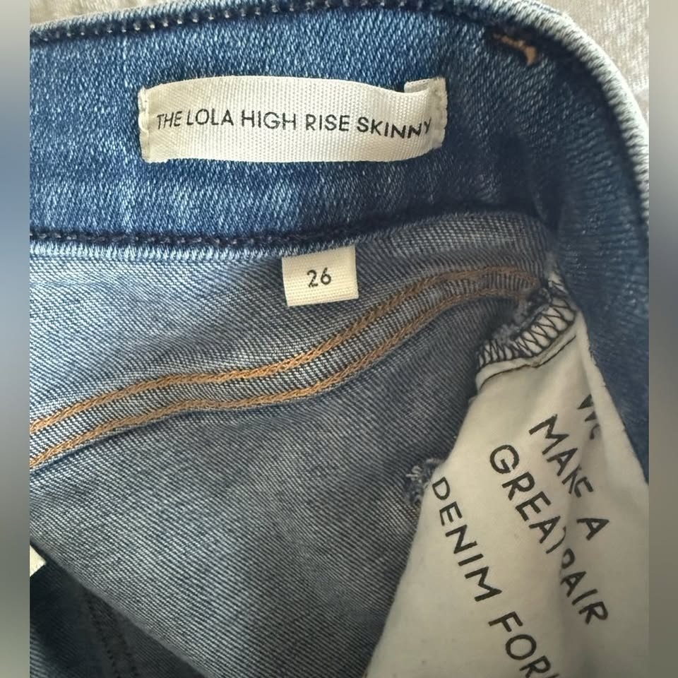 Aritzia Denim Forum Lola Split Hem Skinny – Medium Blue Size 26 - photo 5