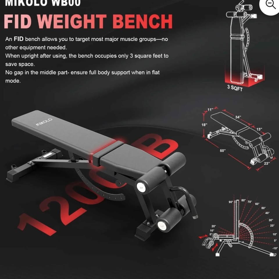 Mikolo professional level weight bench - photo 3