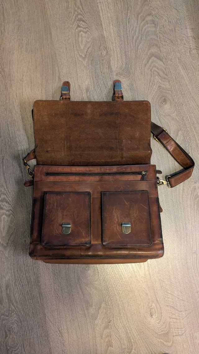 Leather Messenger Bag