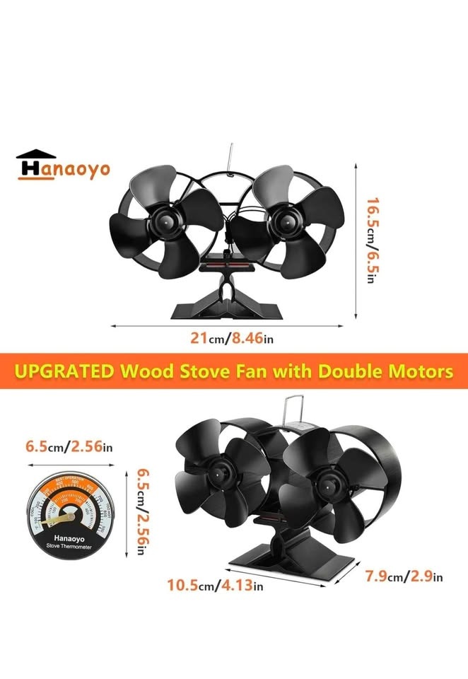 Double motor wood stove fan - photo 2