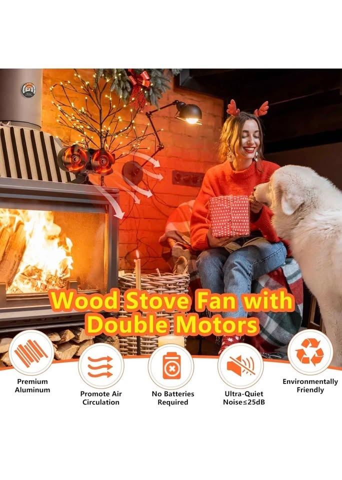 Double motor wood stove fan - photo 3