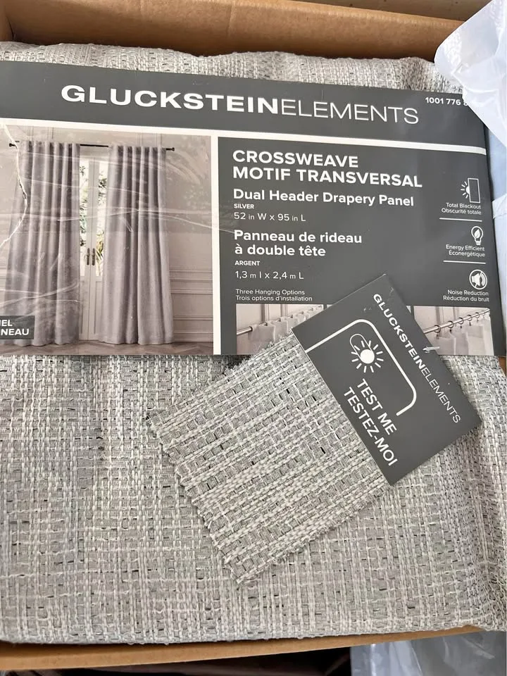 Drapes 52x95 silver thumbnail