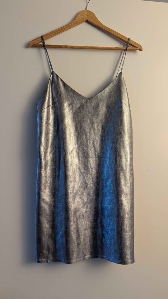 Silver Top shop Mini dress NWT