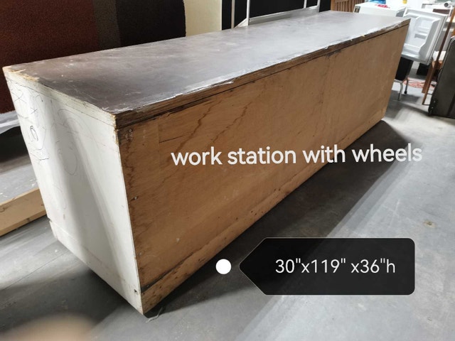 Work Station With Wheels rare find